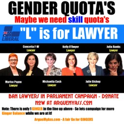 Liberal Lawyers gender gap and Gingers